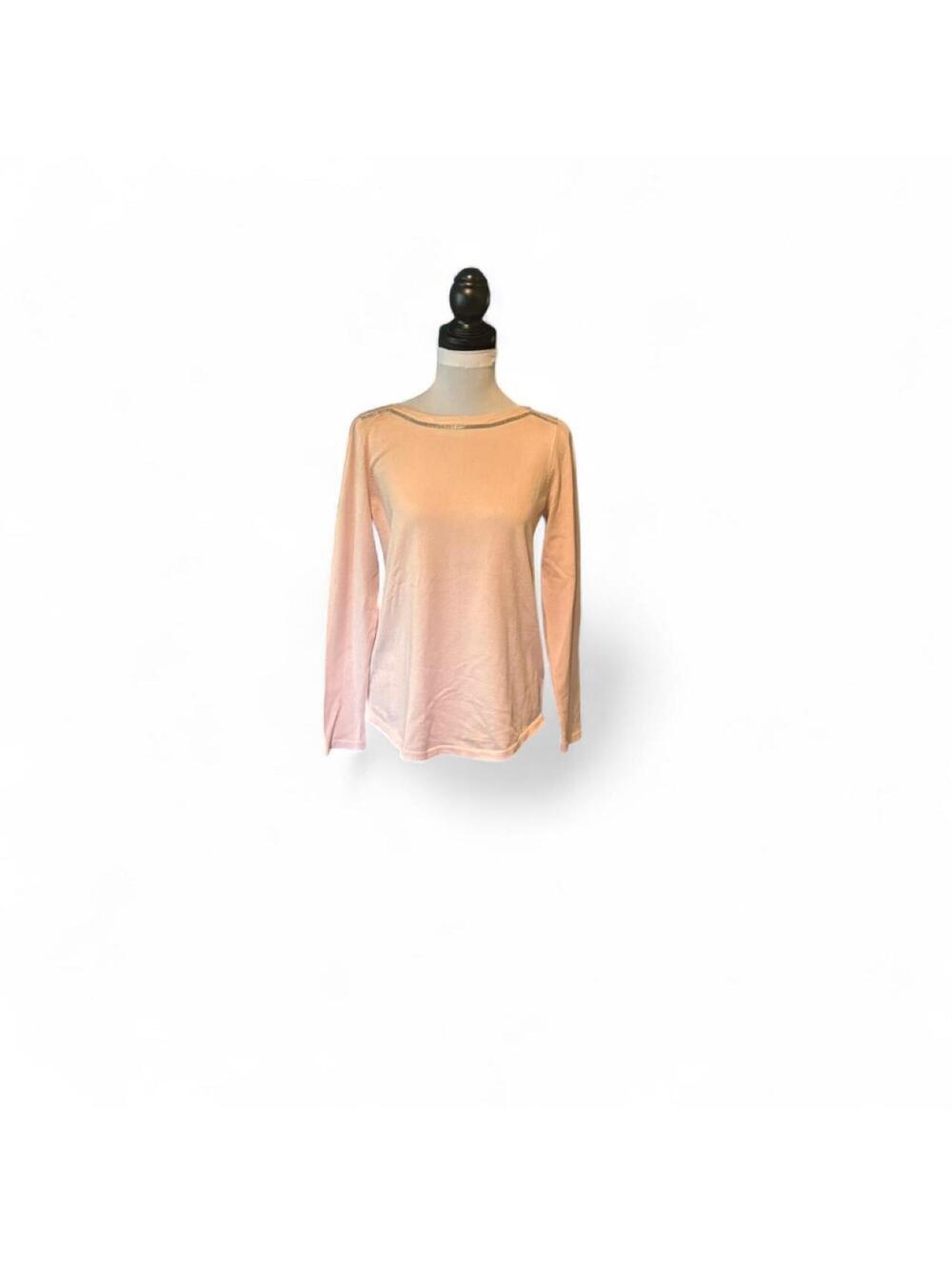 Chico's blush pink long sleeve top size SM NWT